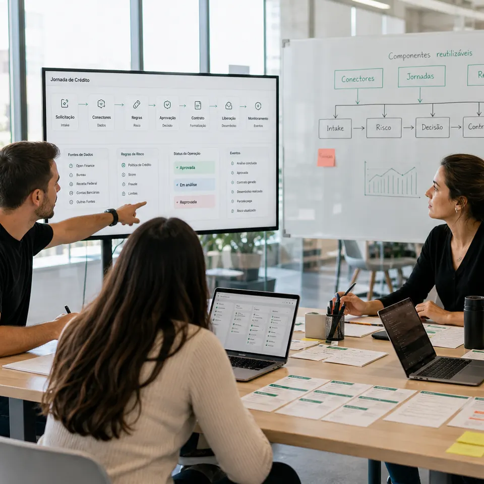 Flow Builder da Bravia transformando eventos em sinais para decisão